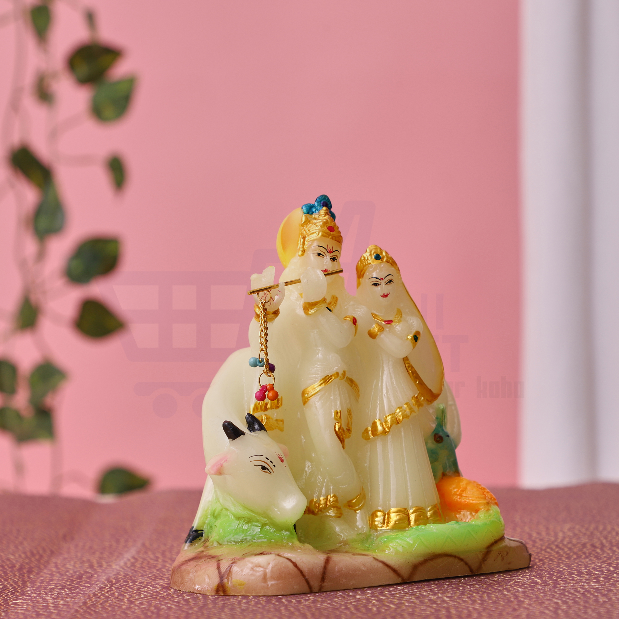 Radha Krishna marble idol