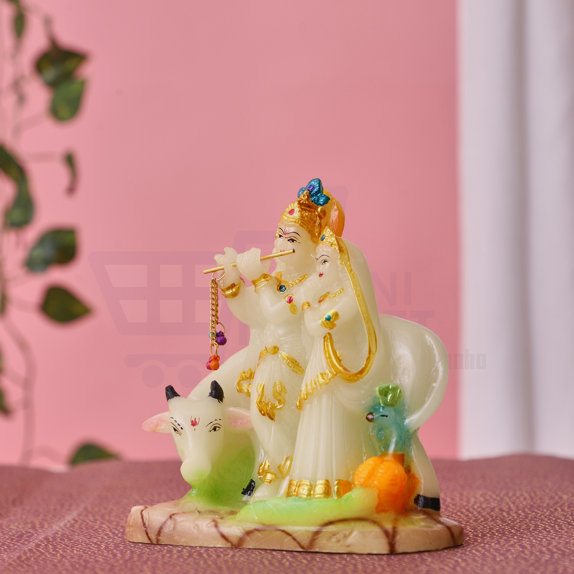 Radha Krishna marble idol